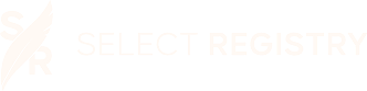 The Select Registry logo features a stylized feather forming the letters S and R next to the text "SELECT REGISTRY".